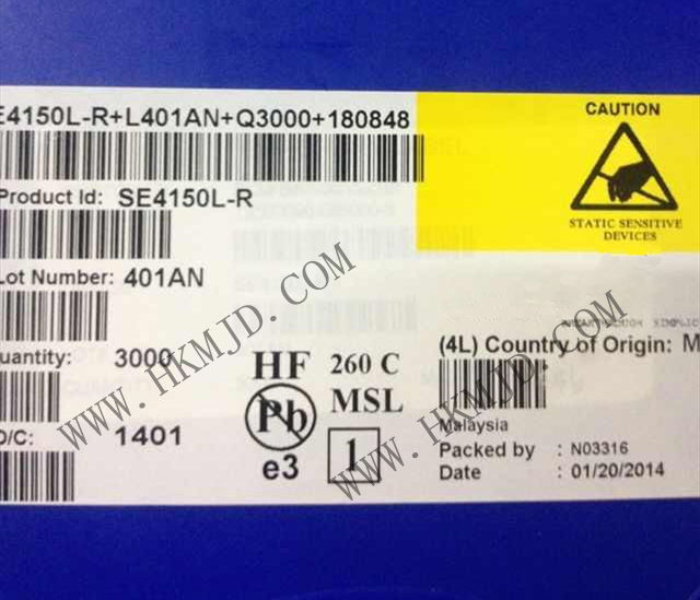 RF IC《SE4150L》 SiGe RF 接收器 GPS 1575.42MHz PCB，表面貼裝