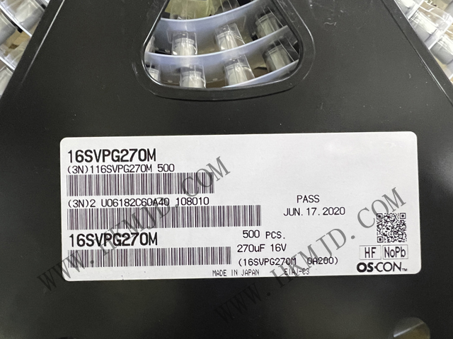 出售松下《16SVPG270M》270 μF 16 V 鋁聚合物電容器 徑向，Can - SMD