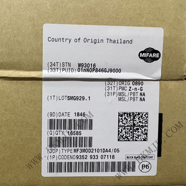 出售NXP射頻IC MF3MOD2101DA4/05 RFID 應(yīng)答器 IC 13.56MHz ISO 14443，MIFARE UART MOA4