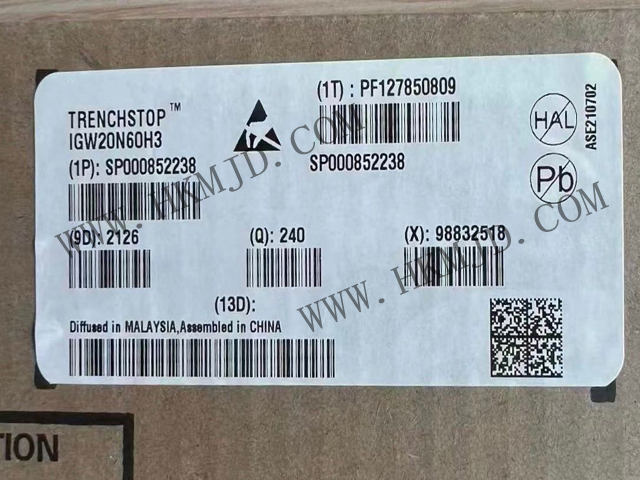 【分銷英飛凌IGBT晶體管】IGW20N60H3 600 V，20 A IGBT 分立式，采用 TO-247 封裝